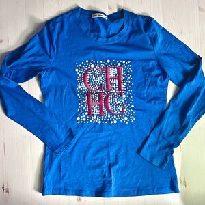 Embroidered CH-CH inspired tee